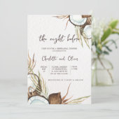 Tropisch de avond voor repetitie diner kaart (Staand voorkant)