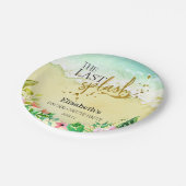 Tropisch De laatste druppel vrijgezellenfeest Papieren Bordje (Gekanteld)