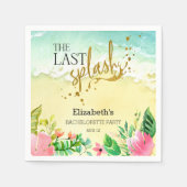 Tropisch De laatste plons Jonggezellenfeest Servet (Voorkant)