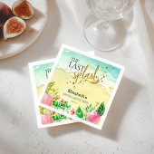 Tropisch De laatste plons Jonggezellenfeest Servet