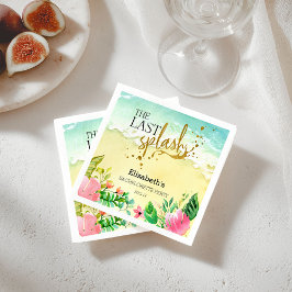 Tropisch De laatste plons Jonggezellenfeest Servet