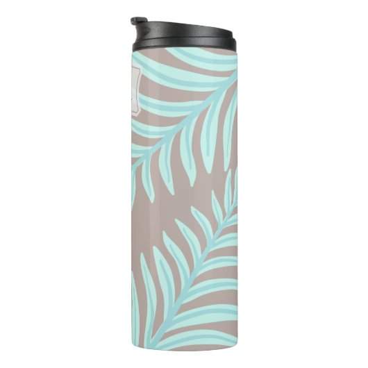 Tropisch deegment laat monogram thermisch getumbla thermosbeker (Geroteerd rechts)