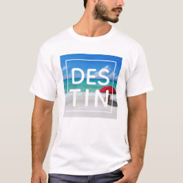Tropisch Destin Strand Florida Moderne Typografie T-shirt