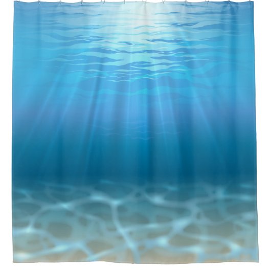 Tropisch diep blauw Zee Shower Curtain Douchegordijn (Voorkant)
