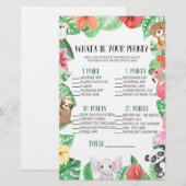 Tropisch dier in je Baby shower Briefpapier (Voorkant / Achterkant)