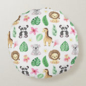 Tropisch dier rond kussen (Achterkant)