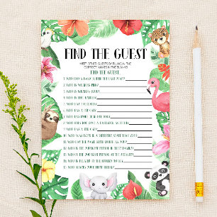 Tropisch dier vindt het gastBaby shower Briefpapier