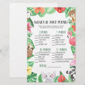 Tropisch dier wat zit er in het paarse Baby shower Briefpapier (Voorkant / Achterkant)