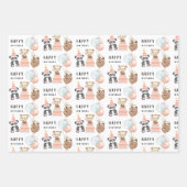 Tropisch dierlijk zeemeerblad inpakpapier vel (Voorkant 2)