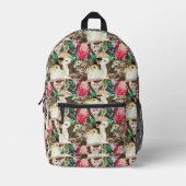 Tropisch dierpatroon bedrukte rugzak (Voorkant)