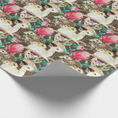 Tropisch dierpatroon cadeaupapier (Hoek)