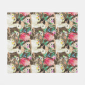 Tropisch dierpatroon fleece deken (Voorkant (Horizontaal))