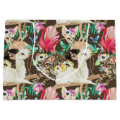 Tropisch dierpatroon groot cadeauzakje (Voorkant)