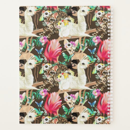 Tropisch dierpatroon planner (Achterkant)