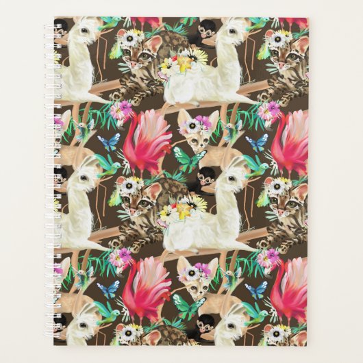 Tropisch dierpatroon planner (Voorkant)