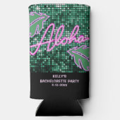 Tropisch Disco Meisjesuitfeest Neon Seltzer Blikjeskoeler (Achterkant)