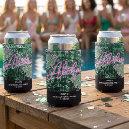 Tropisch Disco Meisjesuitfeest Neon Seltzer Blikjeskoeler