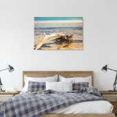 Tropisch drijfhout Bahia Honda Beach Foto Canvas Afdruk (Insitu (Slaapkamer))