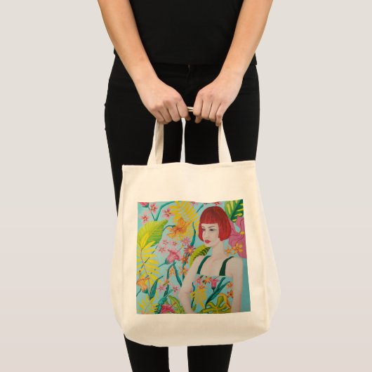 Tropisch dromen van Abstracte olieverf Tote Bag (Voorkant (product))