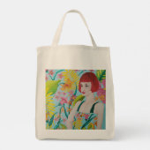 Tropisch dromen van Abstracte olieverf Tote Bag (Achterkant)