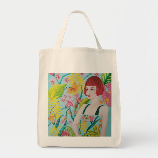 Tropisch dromen van Abstracte olieverf Tote Bag (Voorkant)