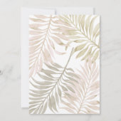 Tropisch droog palmblad Boho Waterverf Verjaardag Kaart (Achterkant)