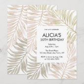 Tropisch droog palmblad Boho Waterverf Verjaardag Kaart (Voorkant / Achterkant)
