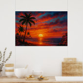 Tropisch droomlandschap poster (Keuken)