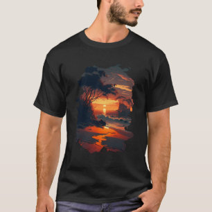 Tropisch droomstrand Ontspanning op zee van golven T-shirt