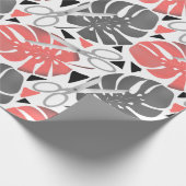 Tropisch drukmonster verlaat schaar oerwoud exo cadeaupapier (Hoek)