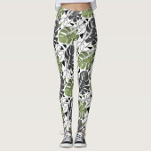 Tropisch drukmonster verlaat schaar oerwoud exo leggings (Voorkant)
