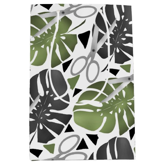 Tropisch drukmonster verlaat schaar oerwoud exo medium cadeauzakje (Voorkant)