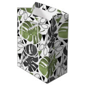 Tropisch drukmonster verlaat schaar oerwoud exo medium cadeauzakje (Achterkant Gekanteld)