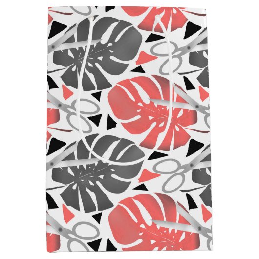 Tropisch drukmonster verlaat schaar oerwoud exo medium cadeauzakje (Voorkant)