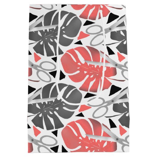 Tropisch drukmonster verlaat schaar oerwoud exo medium cadeauzakje (Achterkant)