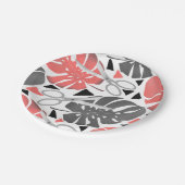 Tropisch drukmonster verlaat schaar oerwoud exo papieren bordje (Gekanteld)