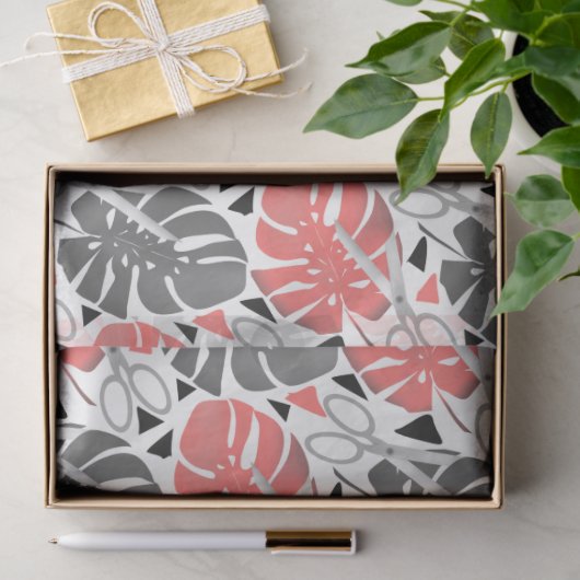 Tropisch drukmonster verlaat schaar oerwoud exo tissuepapier (Geschenk)