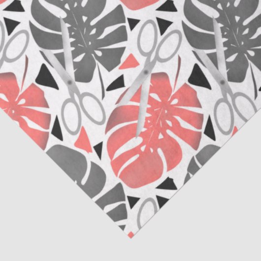 Tropisch drukmonster verlaat schaar oerwoud exo tissuepapier (Detail)