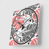 Tropisch drukmonster verlaat schaar oerwoud exo vierkante klok (Hoek)