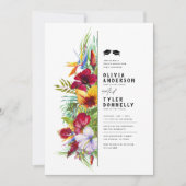 Tropisch dubbel eindexamenfeest invitatie kaart (Voorkant)