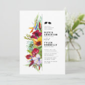 Tropisch dubbel eindexamenfeest invitatie kaart (Staand voorkant)