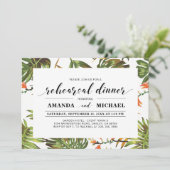 Tropisch | Eenvoudig modern huwelijksfeest Kaart (Staand voorkant)