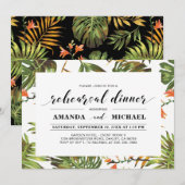 Tropisch | Eenvoudig modern huwelijksfeest Kaart (Voorkant / Achterkant)