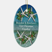 Tropisch eerste kerst gepersonaliseerde ornament (Rechts)
