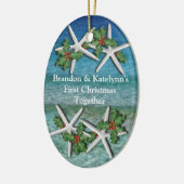 Tropisch eerste kerst gepersonaliseerde ornament (Links)