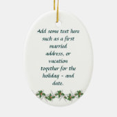 Tropisch eerste kerst gepersonaliseerde ornament (Achterkant)