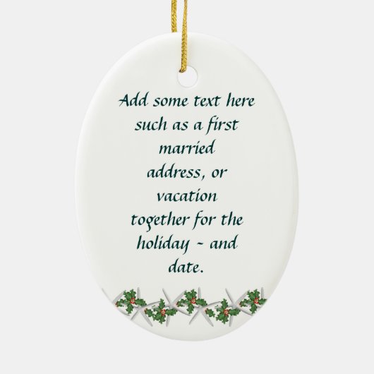 Tropisch Eerste Kerstmis Gepersonaliseerd Ornament (Achterkant)