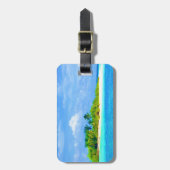 Tropisch eiland bagagelabel (Voorkant verticaal)