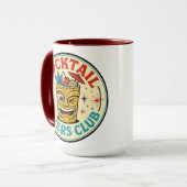 Tropisch Eiland Bar Retro Design Mok (Voorkant links)