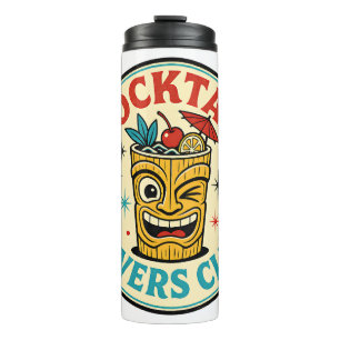 Tropisch Eiland Bar Retro Design Thermosbeker